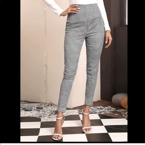♟SHEIN Checkered High-Waisted Pants♟